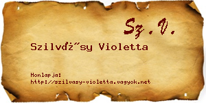 Szilvásy Violetta névjegykártya